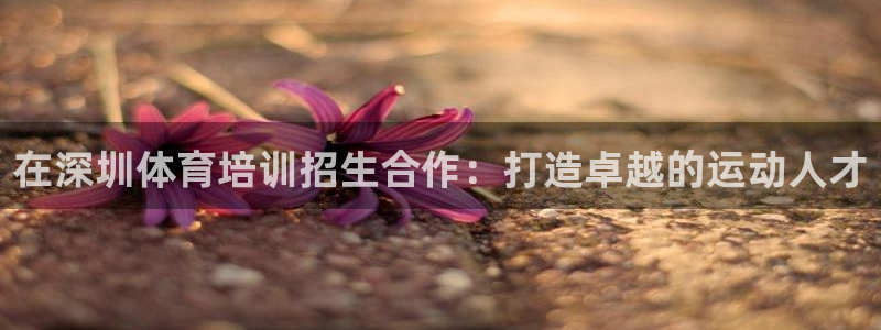 耀世集团董事长抖音名字：在深圳体育培训招生合作：打造