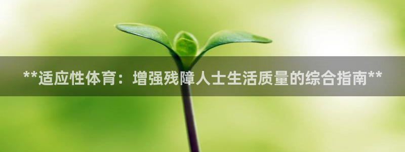 耀世平台注册开户要求：**适应性体育：增强残障人士生