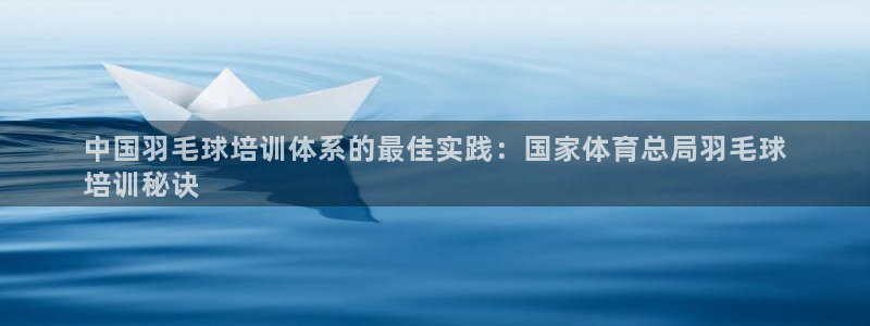 耀世传说：中国羽毛球培训体系的最佳实践：国家体育总局