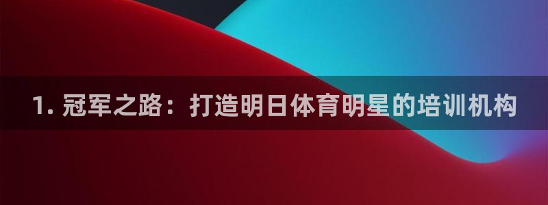 耀世娱乐登陆官网入口：1. 冠军之路：打造明日体育明