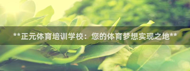 耀世娱乐违法吗：**正元体育培训学校：您的体育梦想实现之地*